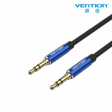 VENTION 威迅 BAX系列 3.5mm 公對公音頻線-鋁合金款 0.5M-藍色