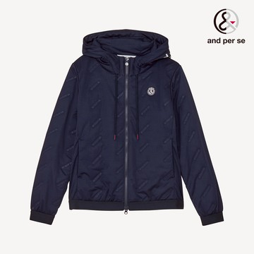 【and per se】女款舒適輕量保暖彈性針織深藍色外套 DLW61115