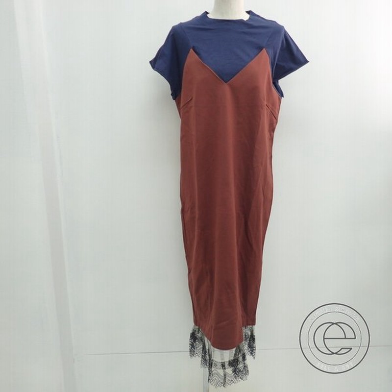 未使用 定価3万4560円 Pontiポンティ Po1c062 裾レース ドッキングtシャツワンピース F Brick レディース 通販 Lineポイント最大0 5 Get Lineショッピング