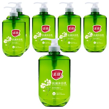 美琪抗菌沐浴乳 白麝香 添加日本綠茶萃取  680ml  6瓶