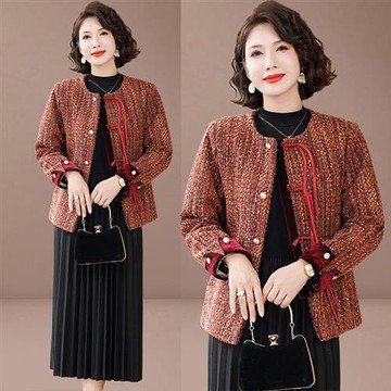 【韓國K.W.】現貨韓國小香風外套洋裝二件套