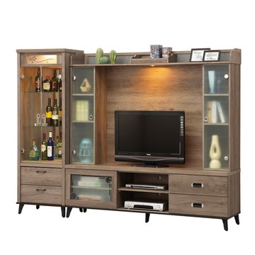 唯熙傢俱-樂娜灰橡色8尺滑門電視櫃