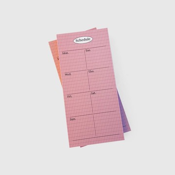 (長型) 週計劃 | 便條紙