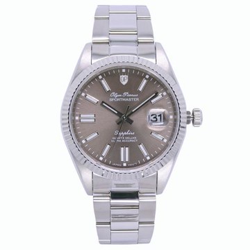 Olym Pianus 奧柏表 王者尊榮運動型腕錶/38mm-鐵灰-89322-5GS