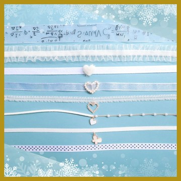 聖誕風飾品頸鏈 白色項鏈 愛心吊墜項圈 Choker小衆設計感鎖骨鏈