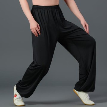 恒樹春夏秋太極拳服裝牛奶絲彈力太極褲武術練功表演服散打摔跤