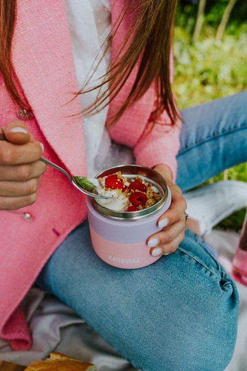 BORA 不銹鋼保溫食物罐 14oz (400ml) - 粉红色