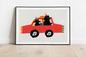 The Red Car 海報 (A3/A4)