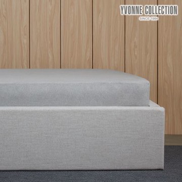 YVONNE COLLECTION 純棉素面單人床包-迷霧灰