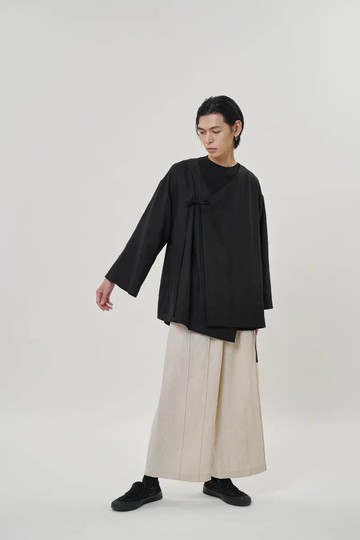 天然麻線褶寬褲 Linen Pleats Hakama