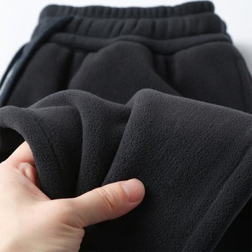 鎮店之寶！性價比絕了！440G加厚雙面奧粒絨深灰色寬松衛褲男女冬