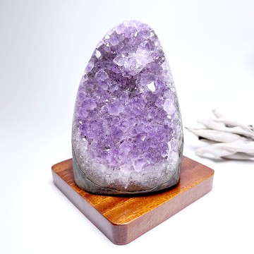 獨花。 一圖一物 療癒 擺件 淨化 貴人 l 紫晶鎮 紫水晶 黑碧璽 l