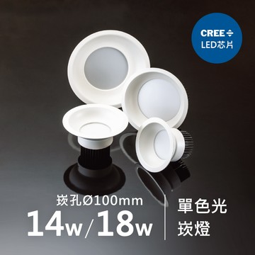 【崁入孔10公分】14W、18W崁燈｜F05-CT-61291-A、61291-B
