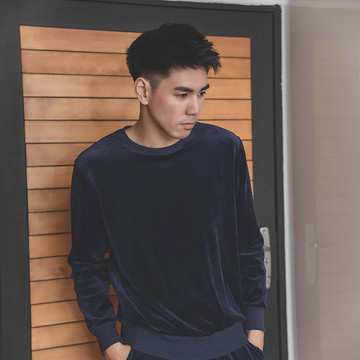 UMORFIL膠原蛋白保暖珊瑚絨男居家服-丈青/父親節