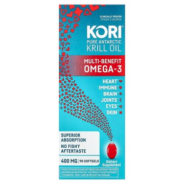 Kori, 全淨南極磷蝦油，多重益處 Omega-3，90 粒軟膠囊