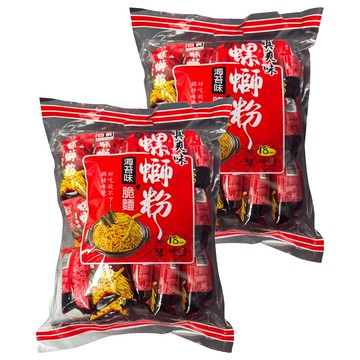 AJI OKASHI 味覺百撰 真爽味螺絲粉海苔脆麵  180g  2包