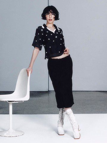 Shirring Detail Skirt (EMP4WSK040)