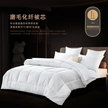 酒店被芯賓館民宿醫院專用棉被芯賓館整張羽絲棉磨毛被加厚四季被