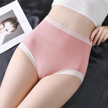 ✅店家嚴選 ⑦天鑒賞✅無縫無痕拼撞色女士高腰大碼透氣收腹提臀束腰塑身三角褲內褲女