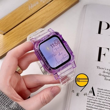 冰川一體 蘋果錶帶 防水可沖洗 適用 Apple Watch 11 10 9 8 SE 錶帶 SE 42MM 46MM
