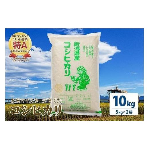 ふるさと納税 新潟県 上越市 令和5年産 お米マイスターが育てた上越産コシヒカリ10kg(5kg×2)白米　精米