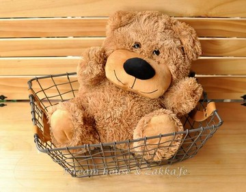 Zakka 鄉村風仿舊鐵線長方形雙提把大鐵籃/置物籃/收納籃《質感超好》★很可愛喔★