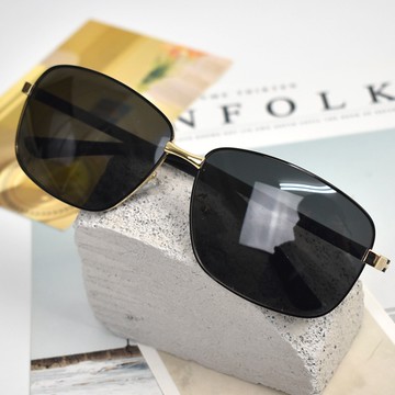 偏光太陽眼鏡 金色邊框黑面偏光墨鏡 NY495