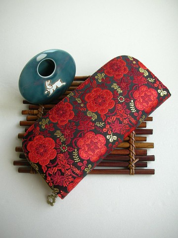 京西陣金襴錦織【華文樣】-長夾/皮夾/零錢包/禮物