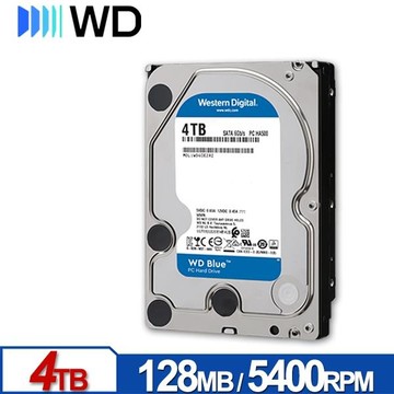 WD 藍標 4TB 3.5吋 硬碟 WD40EZZX
