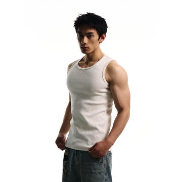 DAY NY坑條肌理感美式修身背心內搭健身上衣無袖T恤透氣運動上衣