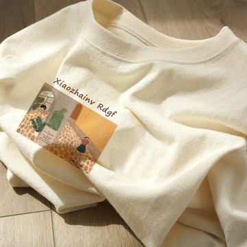 【鹿向南】100%純棉T恤 韓版上衣 oversize t恤 ins 風 韓系衣服 顯瘦 女生上衣 oversize