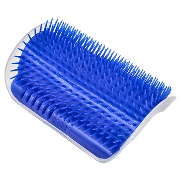 E.dot 桌角抓癢理毛貓咪蹭毛刷  藍色  1個