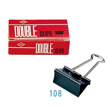 Life(徠福) NO.108 黑色兩用票夾(51mm) / #222 長尾夾12入