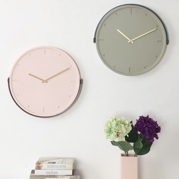 camino｜CLARA 粉彩時鐘  粉 綠 二色 - 淡雅粉紅X高雅紅銅