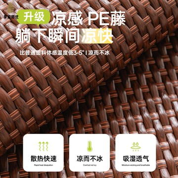 免運 簡約風格PE冰藤 沙發墊 輕奢高級感防滑一片式藤席坐墊xj8041