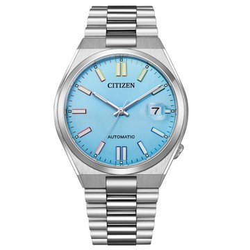CITIZEN 星辰 時尚撞色-淺藍面自動上鍊機械錶 NJ0151-53L