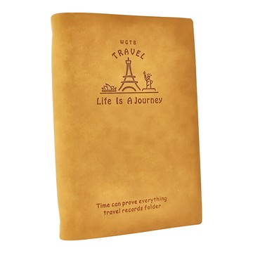 城市漫遊 票根收集冊 棕色 PU材質 金屬 淨重130g  1本