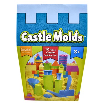 Kinetic Sand 魔法動力沙 10件城堡建築套裝  1盒  城堡 多色  220g