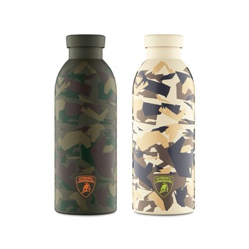 【義大利 24Bottles】 24Bottles x Lamborghini 不鏽鋼雙層保溫瓶 500ml - 沙漠迷彩 / 森林迷彩（任選）