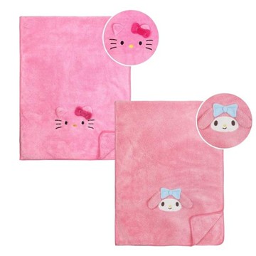 小禮堂 Sanrio 三麗鷗 吸水速乾擦髮巾 (大臉款) Kitty 美樂蒂