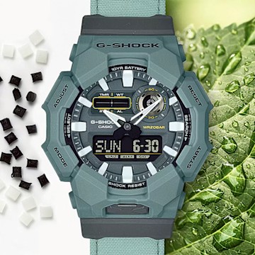 CASIO 卡西歐 G-SHOCK 天然染料 10年電力雙顯手錶 學生錶 母親節送禮推薦 GA-010CE-2A