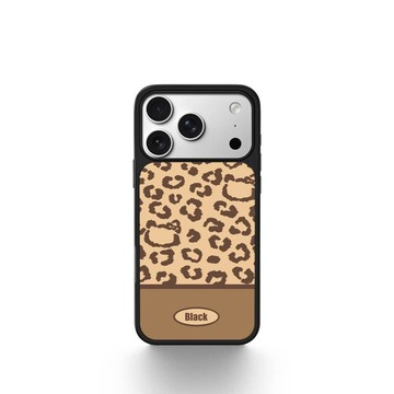 豹紋kitty貓頭像 適用於蘋果手機殼17promax iPhone16新款原創15