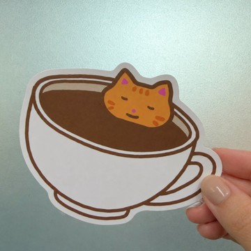防水大貼紙 泡咖啡吧