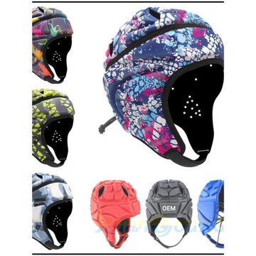 成人兒童橄欖球頭盔足球守門員棒球帽透氣耐磨防撞護頭護具坦克帽