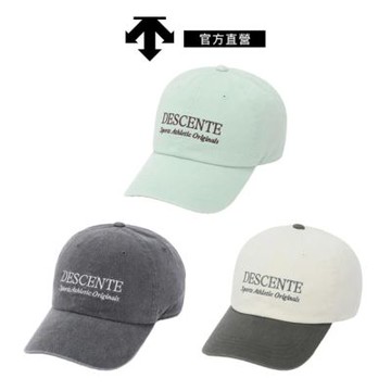 【DESCENTE】迪桑特 中性 基本款運動帽 文字棒球帽 (多色/薄荷色/炭灰色)