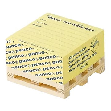 HIGHTIDE penco 棧板留言便條紙 74mm x 74mm 黃色  When you were out  1個  300張