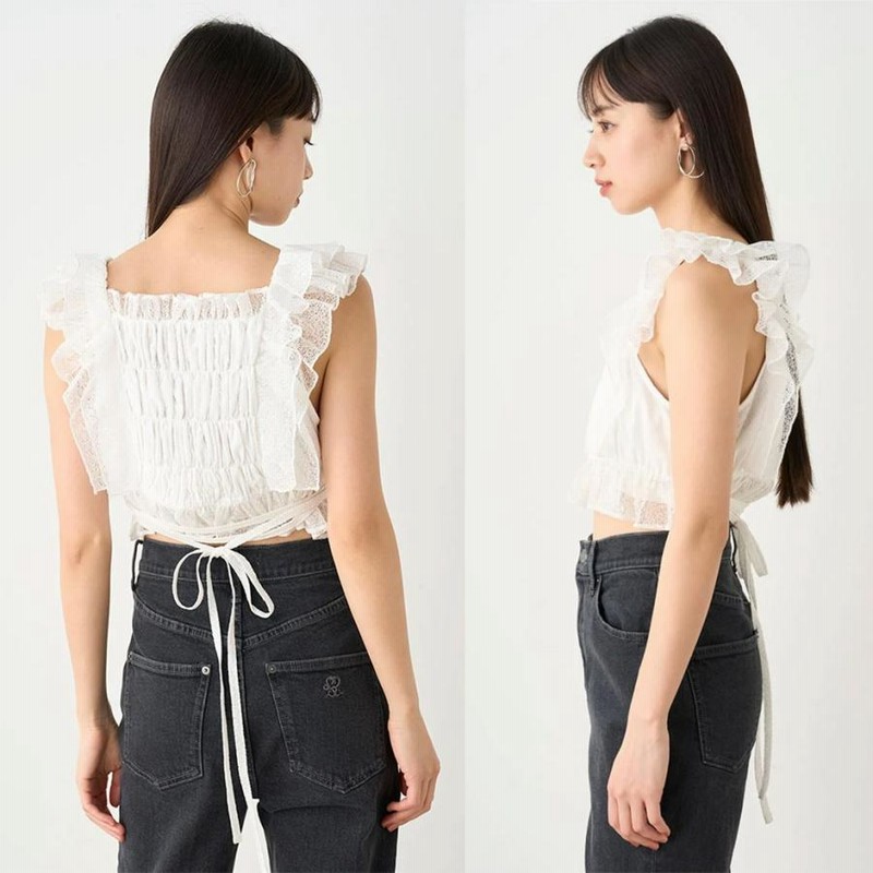 SALE40%OFF SNIDEL 短丈フリルブラウス swfb244136 レディース