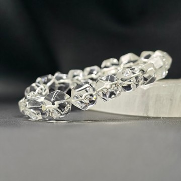 隨形白水晶 玻璃體 天然水晶 手串 11-12mm