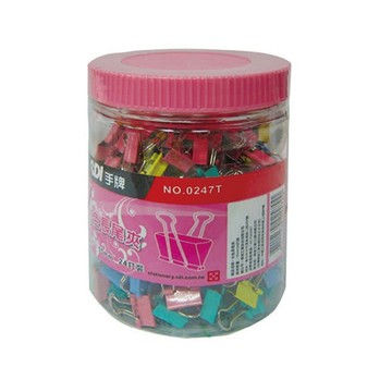 【SDI 手牌】15mm 彩色 長尾夾 糖果罐 288支入 / 筒 0247T