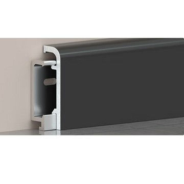 佛山工廠雙卡扣式踢腳線鋁合金家裝工裝地腳線加厚極簡貼腳線[DD1206001]